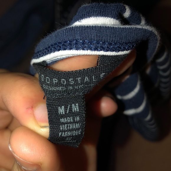 Halter top navy blue and white stripes - Picture 3 of 3